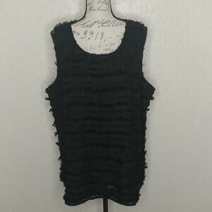 Halogen Sleeveless Top Black Size 2X